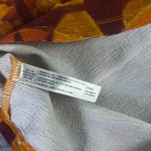 Free People Beach Top Womens XL Orange Brown Fall Autumn Cropped Preppy - Picture 5 of 6